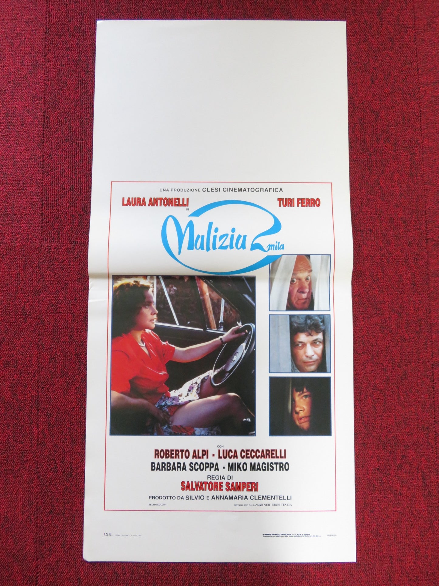 MALIZIA 2000 ITALIAN LOCANDINA POSTER LAURA ANTONELLI TURI FERRO 1991