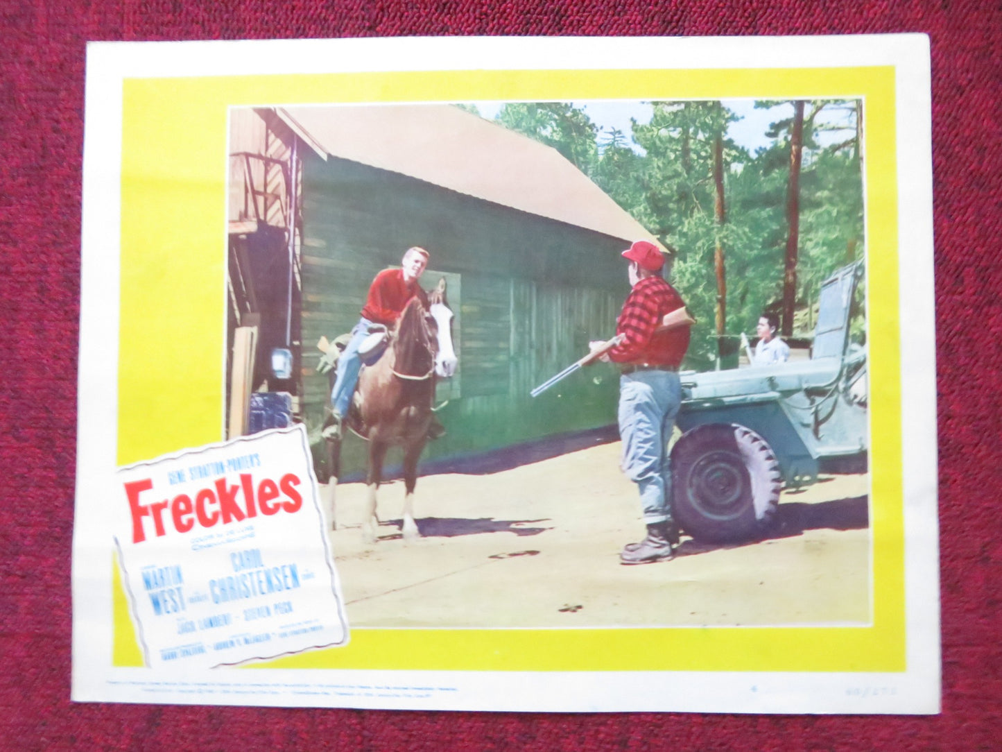 FRECKLES US LOBBY CARD FULL SET MARTIN WEST CAROL CHRISTENSEN 1960