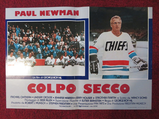 SLAP SHOT - A ITALIAN FOTOBUSTA POSTER PAUL NEWMAN MICHAEL ONTKEAN 1977