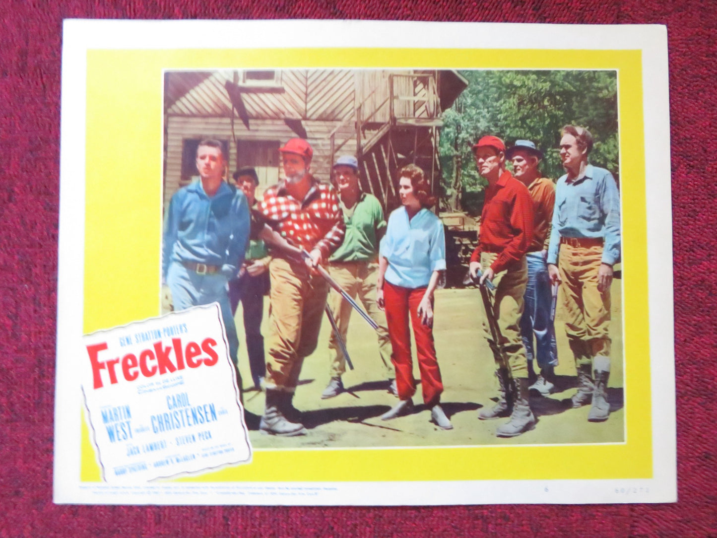 FRECKLES US LOBBY CARD FULL SET MARTIN WEST CAROL CHRISTENSEN 1960