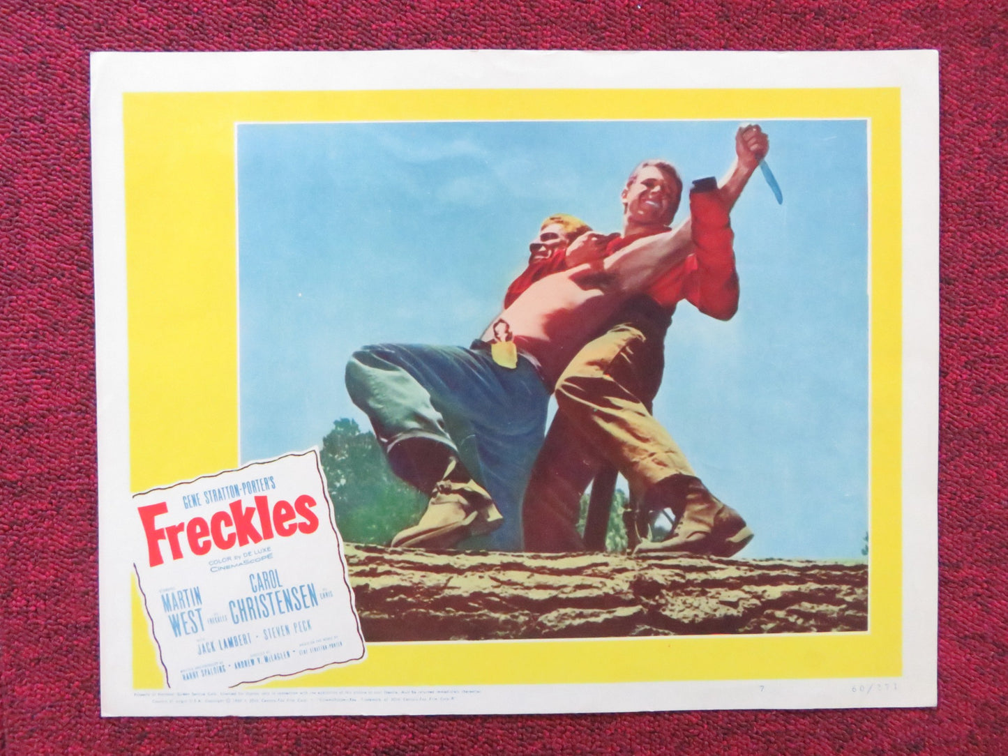 FRECKLES US LOBBY CARD FULL SET MARTIN WEST CAROL CHRISTENSEN 1960