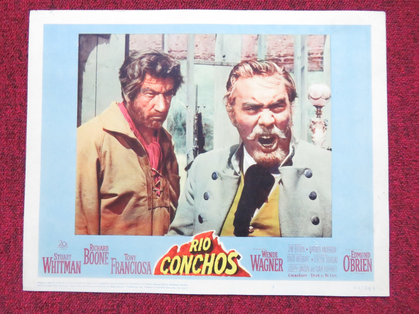 RIO CONCHOS US LOBBY CARD FULL SET RICHARD BOONE STUART WHITMAN 1964