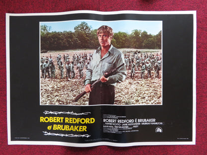 BRUBAKER - C ITALIAN FOTOBUSTA POSTER ROBERT REDFORD YAPHET KOTTO 1980