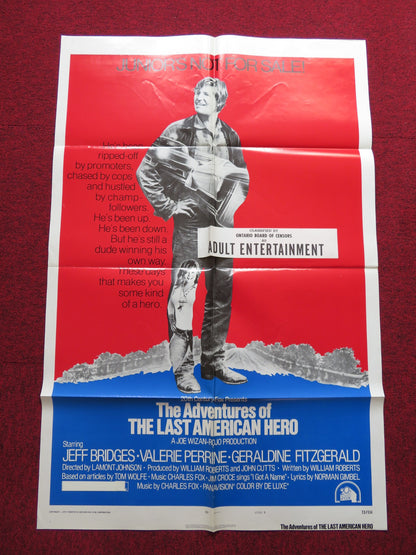 THE LAST AMERICAN HERO - STYLE B FOLDED US ONE SHEET POSTER JEFF BRIDGES 1973