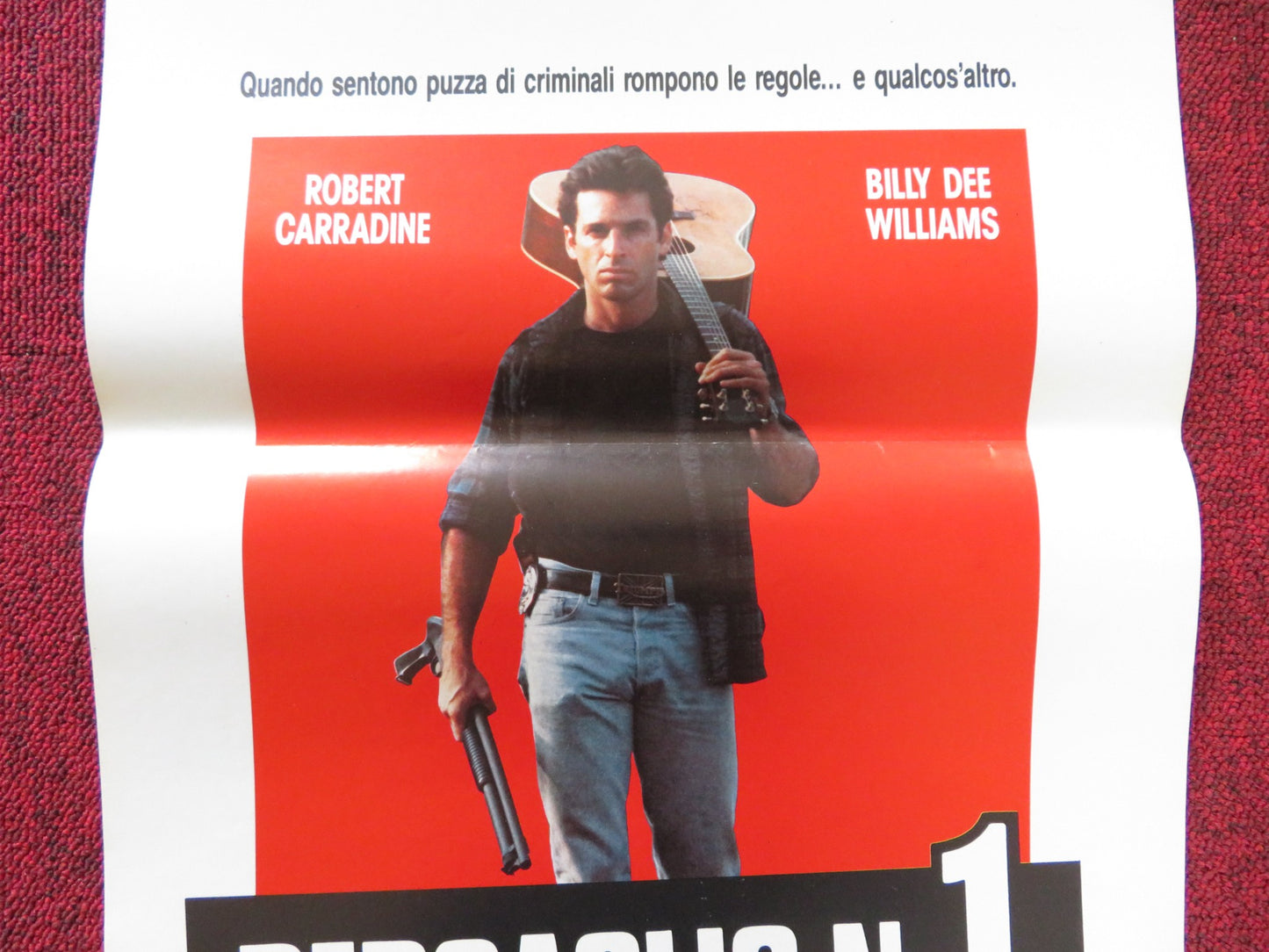 NUMBER ONE WITH A BULLET ITALIAN LOCANDINA POSTER CANNON BILLY DEE WILLIAMS 1987