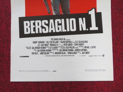 NUMBER ONE WITH A BULLET ITALIAN LOCANDINA POSTER CANNON BILLY DEE WILLIAMS 1987