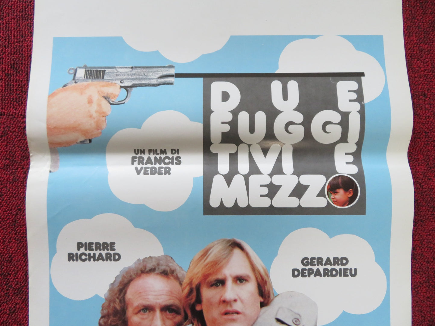 THE FUGITIVES ITALIAN LOCANDINA POSTER PIERRE RICHARD GERARD DEPARDIEU 1986