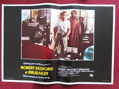 BRUBAKER - D ITALIAN FOTOBUSTA POSTER ROBERT REDFORD YAPHET KOTTO 1980