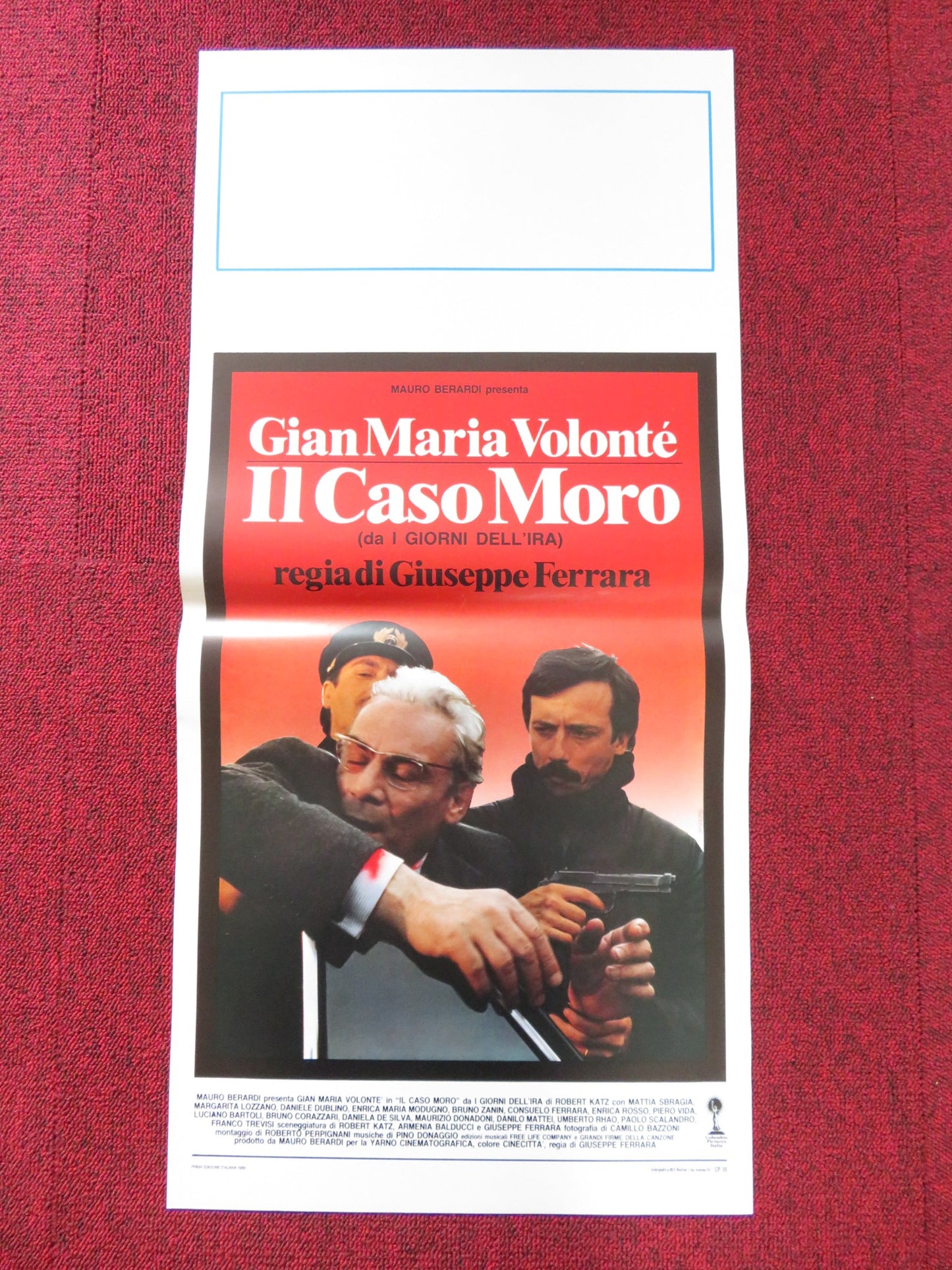 IL CASO MORO ITALIAN LOCANDINA POSTER GIAM MARIA VOLONTE 1986