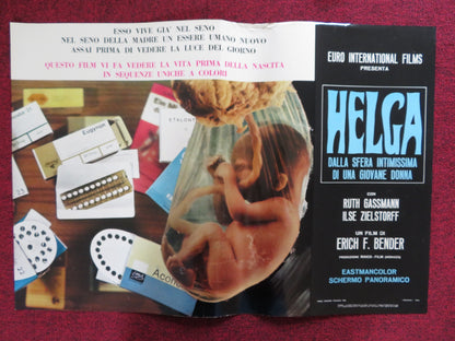 HELGA - A ITALIAN FOTOBUSTA POSTER RUTH GASSMAN ILSE ZIELSTORFF 1968