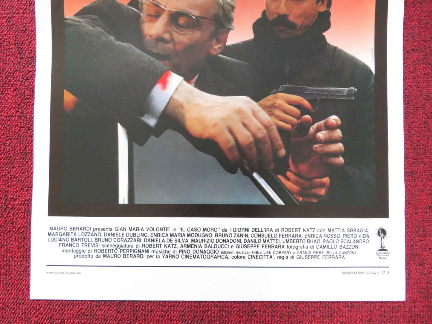 IL CASO MORO ITALIAN LOCANDINA POSTER GIAM MARIA VOLONTE 1986