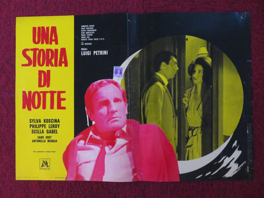 UNA STORIA DI NOTTE ITALIAN FOTOBUSTA POSTER SYLVA KOSCINA PHILIPPE LEROY 1966