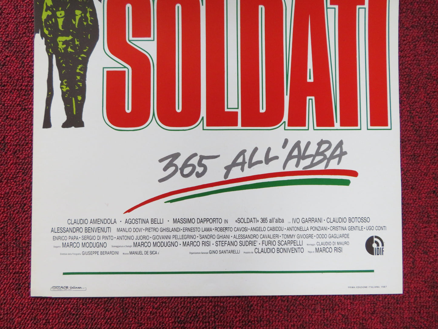 SOLDATI 365 ALL ALBA ITALIAN LOCANDINA POSTER CLAUDIO AMENDOLA M. DAPPORTO 1987