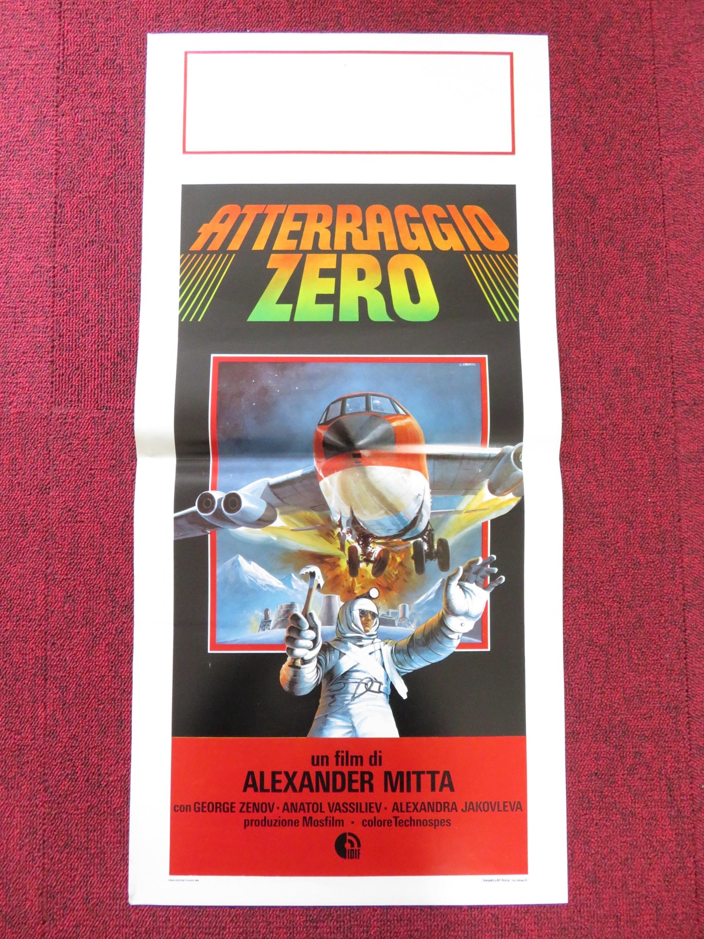 ATTERRAGGIO ZERO ITALIAN LOCANDINA POSTER GEORGE ZENOV ANATOL VASSILIEV 1980