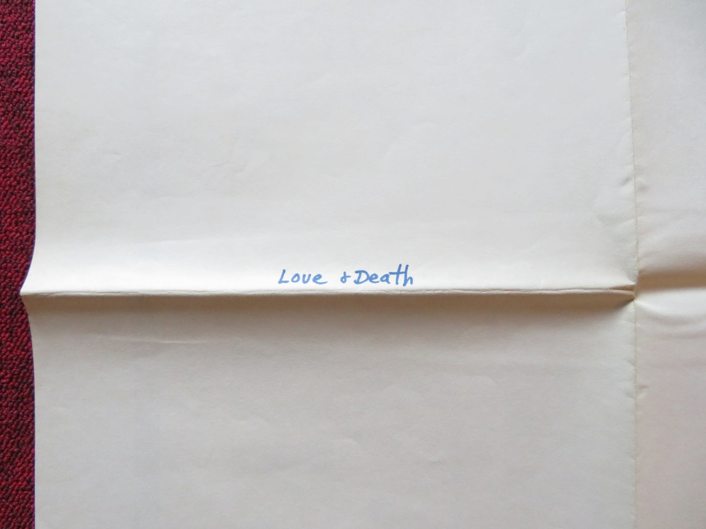 LOVE AND DEATH- STYLE B FOLDED US ONE SHEET POSTER WOODY ALLEN DIANE KEATON 1975