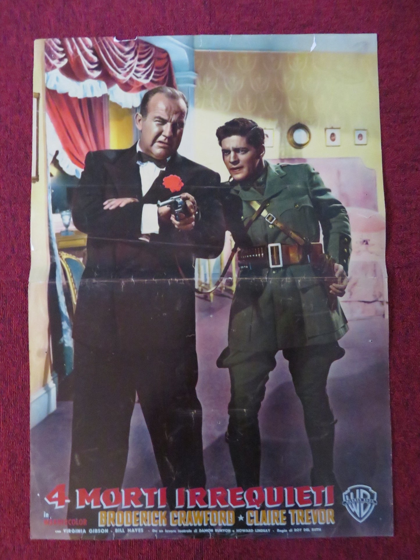 STOP, YOU'RE KILLING ME ITALIAN FOTOBUSTA POSTER BRODERICK CRAWFORD 1952