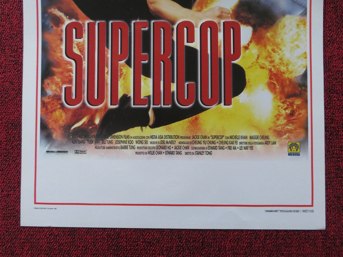 SUPERCOP ITALIAN LOCANDINA POSTER JACKIE CHAN MICHELLE YEOH 1997