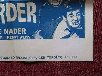 MANHATTAN NIGHT OF MURDER FOLDED US ONE SHEET POSTER GEORGE NADER 1967