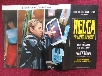 HELGA - D ITALIAN FOTOBUSTA POSTER RUTH GASSMAN ILSE ZIELSTORFF 1968