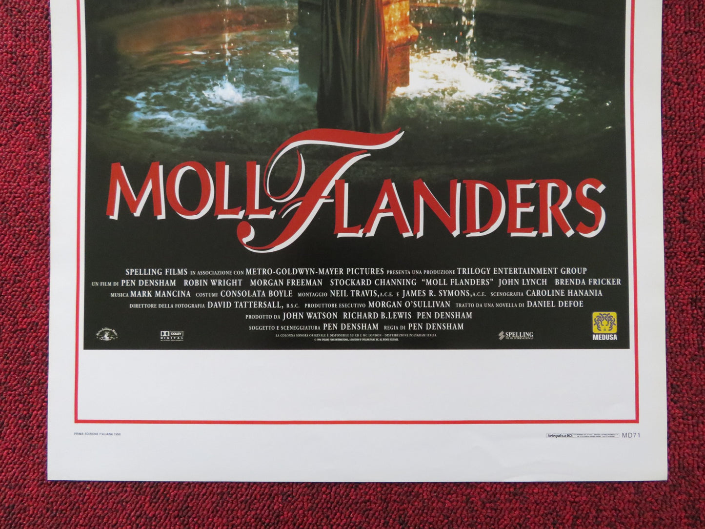 MOLL FLANDERS ITALIAN LOCANDINA POSTER ROBIN WRIGHT MORGAN FREEMAN 1996