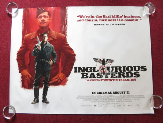 INGLOURIOUS BASTERDS - C UK QUAD ROLLED POSTER TARANTINO BRAD PITT 2009