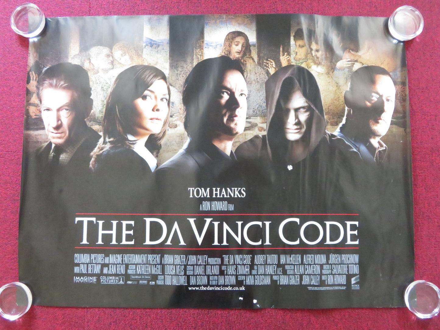 THE DA VINCI CODE UK QUAD (30"x 40") ROLLED POSTER TOM HANKS AUDREY TAUTOU 2006