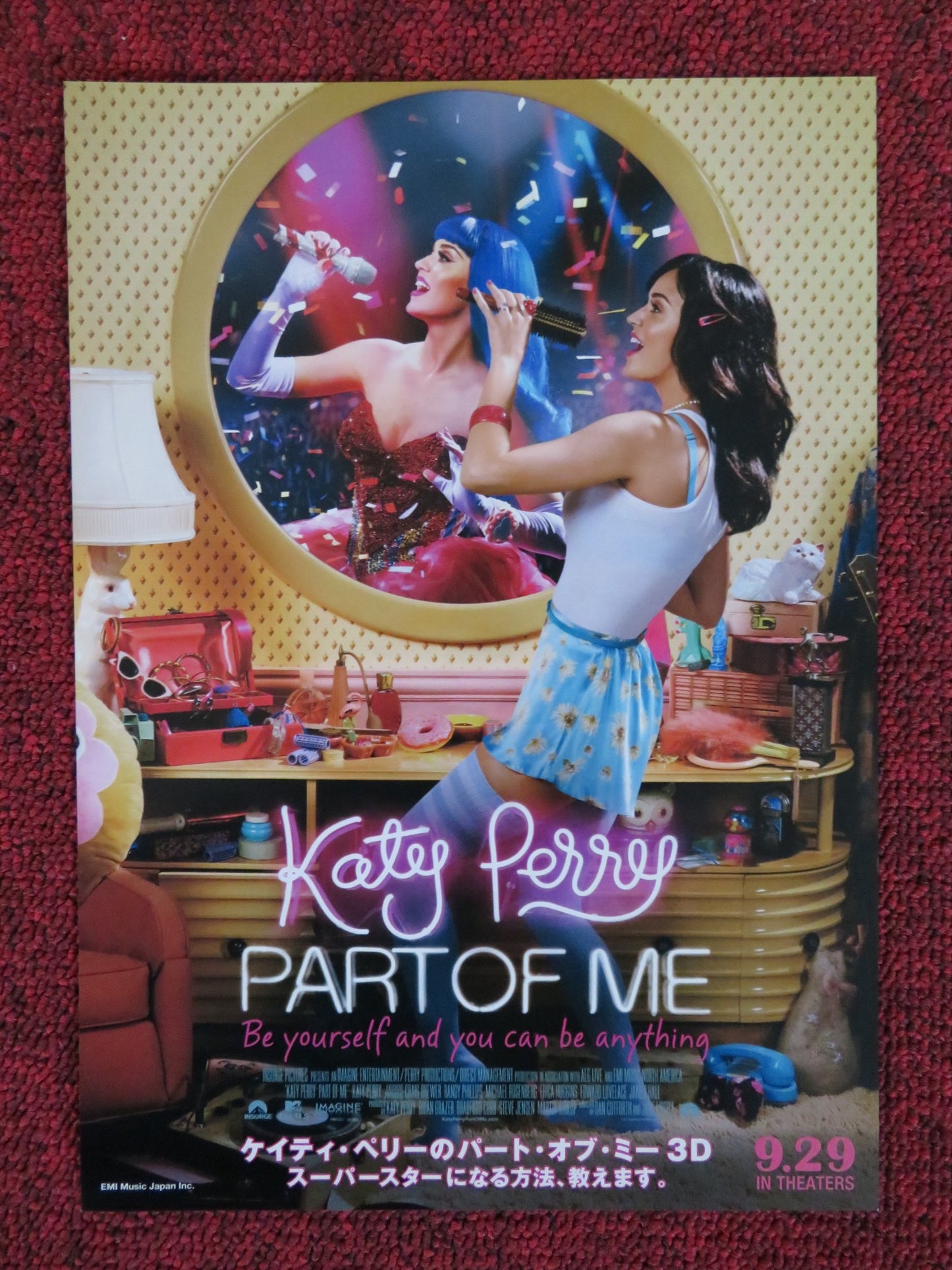 PART OF ME JAPANESE CHIRASHI (B5) POSTER KATY PERRY ADELE LAY GAGA 2012