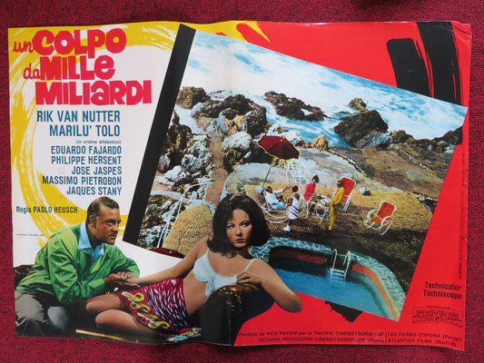 UN COLPO DA MILLE MILIARDI ITALIAN FOTOBUSTA POSTER RIK VAN NUTTER 1966