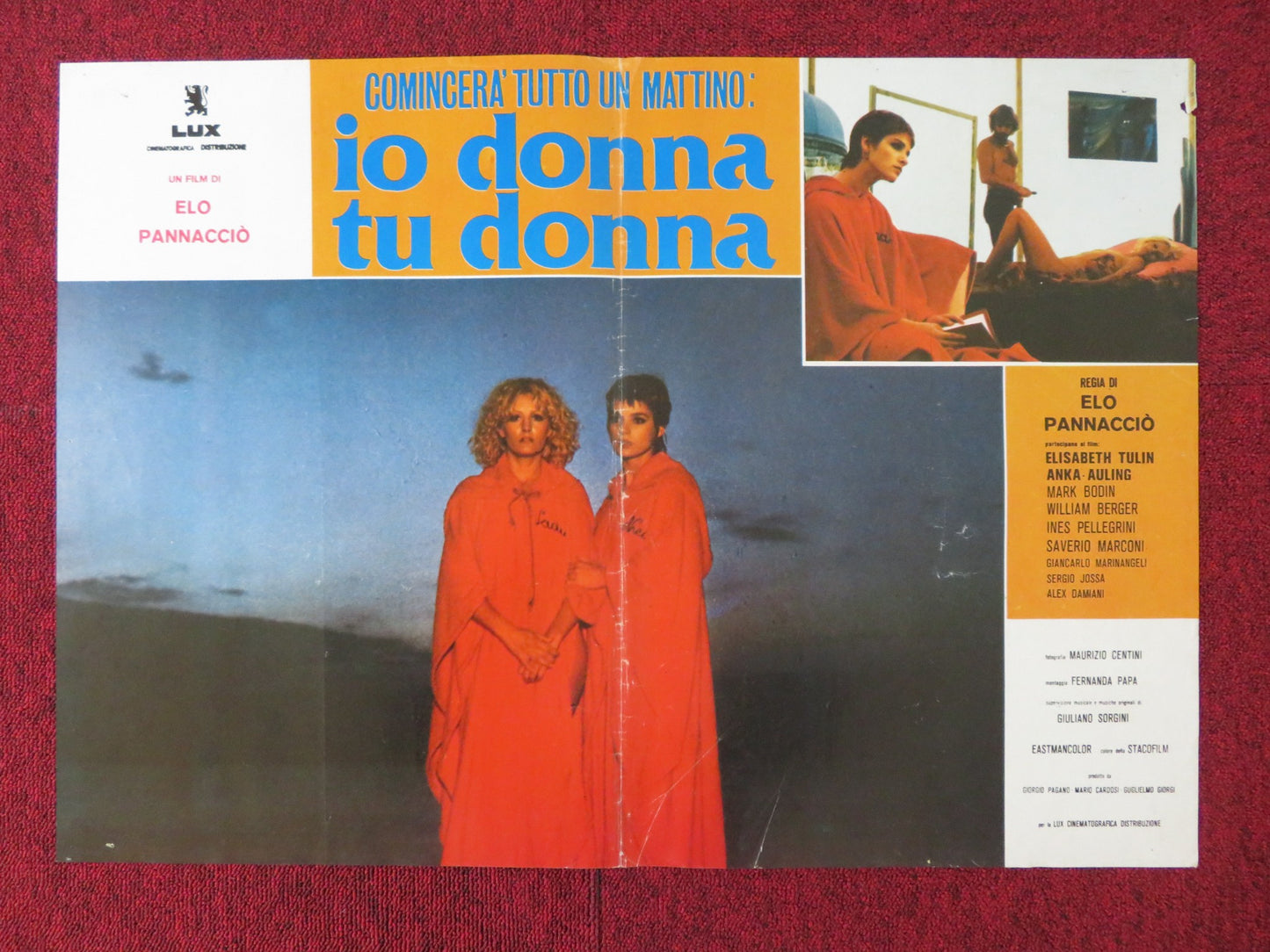 COMINCERA' TUTTO UN MATTINO: IO DONNA TU DONNA - C ITALIAN FOTOBUSTA POSTER 1978