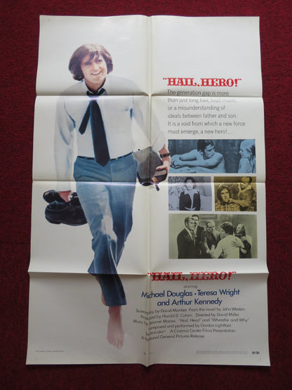 HAIL, HERO FOLDED US ONE SHEET POSTER ARTHUR KENNEDY TERESA WRIGHT 1969