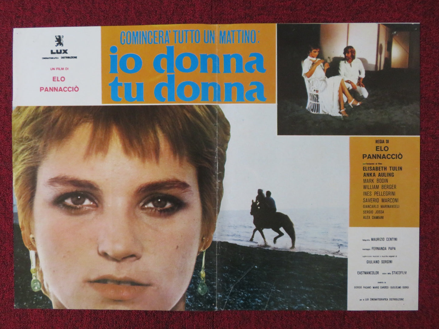 COMINCERA' TUTTO UN MATTINO: IO DONNA TU DONNA - D ITALIAN FOTOBUSTA POSTER 1978