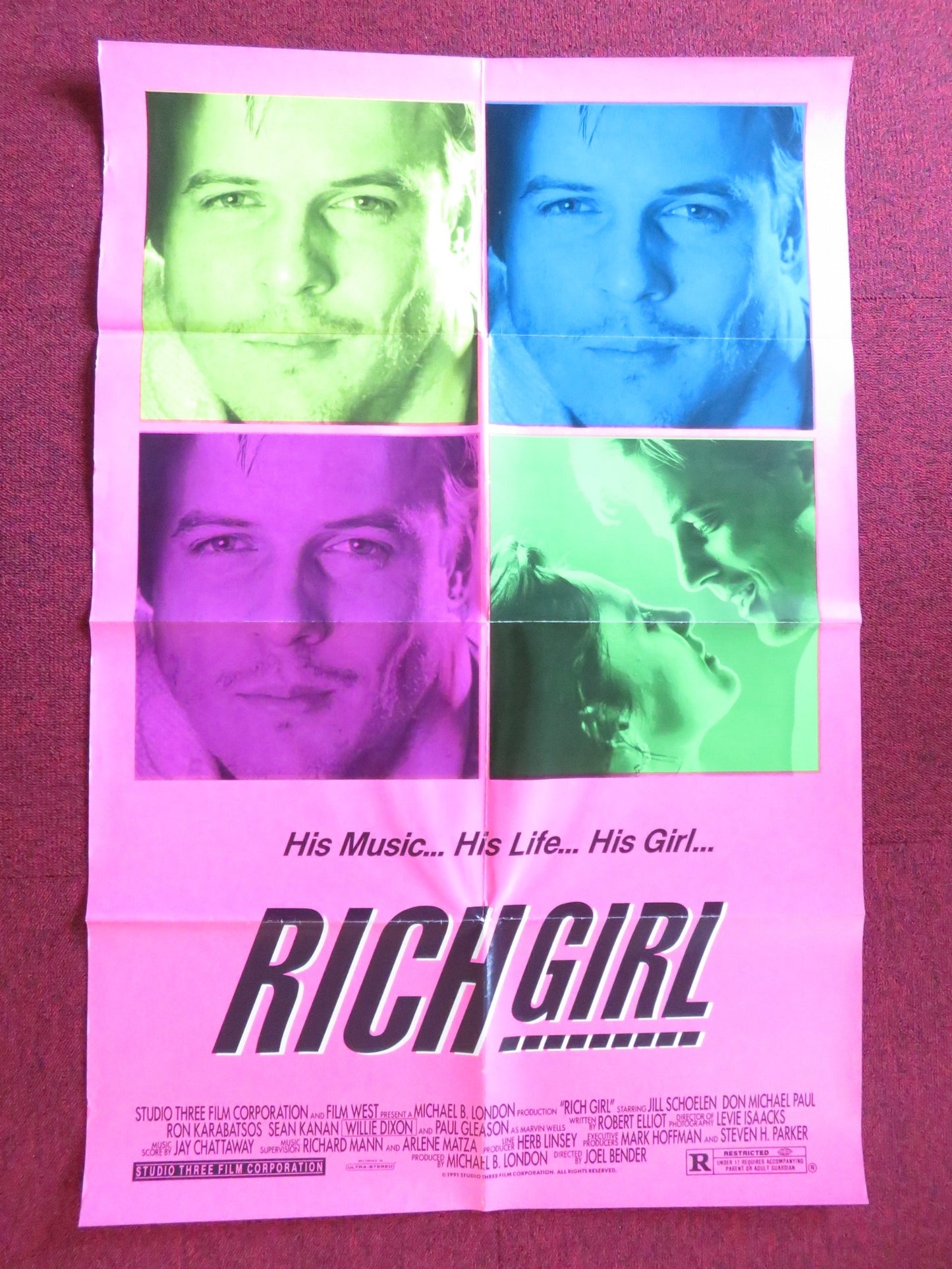 RICH GIRL FOLDED US ONE SHEET POSTER JILL SCHOELEN DON MICHAEL PAUL 1991