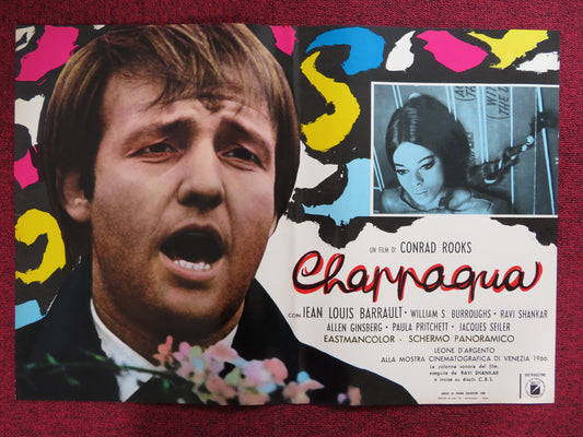 CHAPPAQUA - C ITALIAN FOTOBUSTA POSTER CONRAD ROOKS JEAN LOUIS BARRAULT 1968