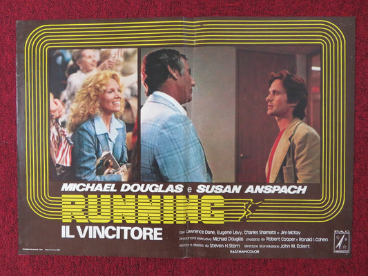 RUNNING - IL VINCITORE / RUNNING - A ITALIAN FOTOBUSTA POSTER M. DOUGLAS 1979