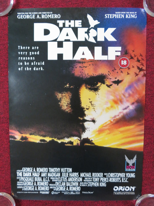 THE DARK HALF VHS POSTER STEPHEN KING TIMOTHY HUTTON 1993