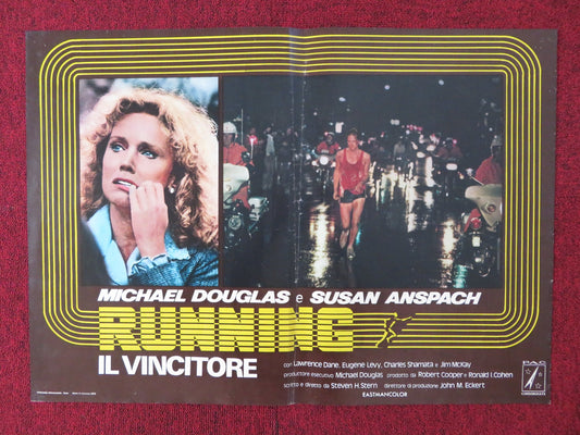 RUNNING - IL VINCITORE / RUNNING - B ITALIAN FOTOBUSTA POSTER M. DOUGLAS 1979