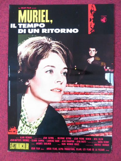 MURIEL - B ITALIAN FOTOBUSTA POSTER DELPHINE SEYRIG JEAN-PIERRE KERIEN 1963