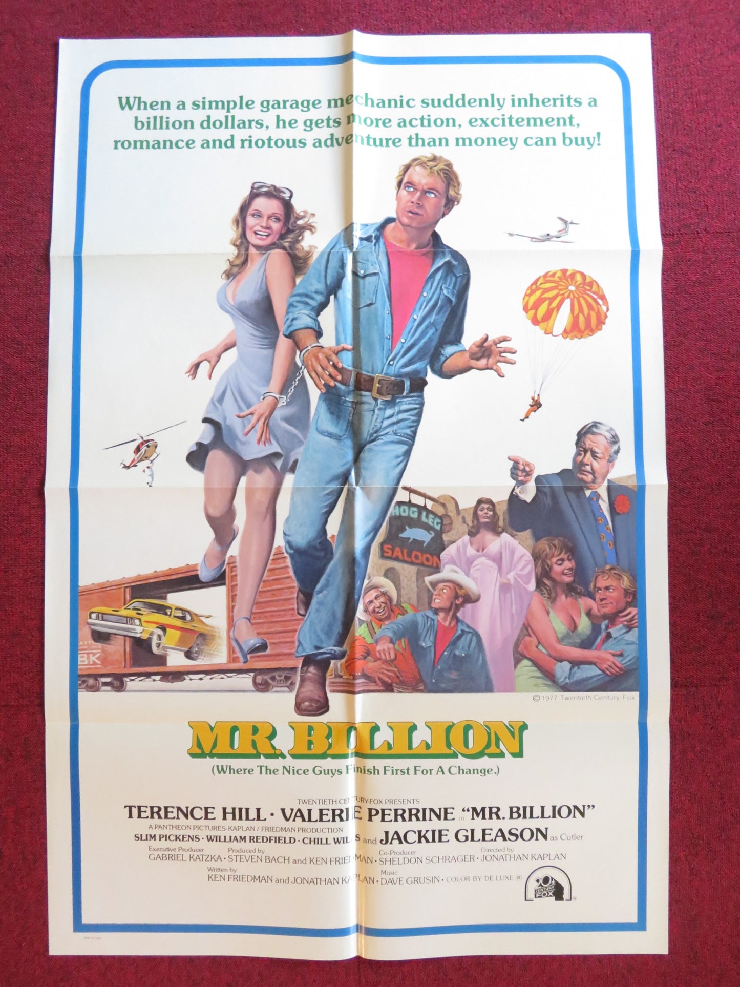 MR. BILLION FOLDED US ONE SHEET POSTER TERENCE HILL VALERIE PERRINE 1977