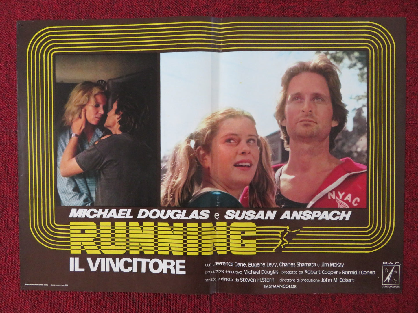 RUNNING - IL VINCITORE / RUNNING - D ITALIAN FOTOBUSTA POSTER M. DOUGLAS 1979