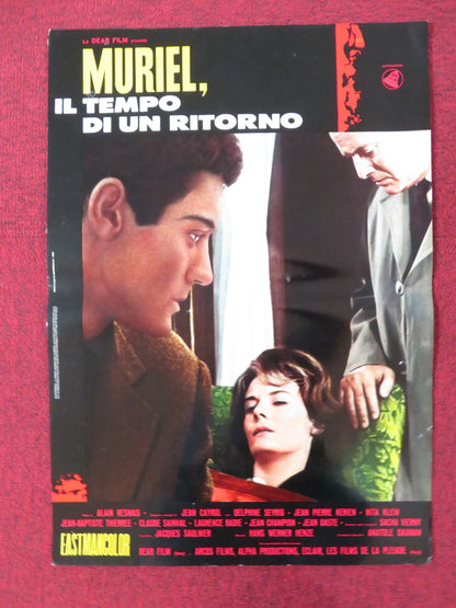 MURIEL - C ITALIAN FOTOBUSTA POSTER DELPHINE SEYRIG JEAN-PIERRE KERIEN 1963