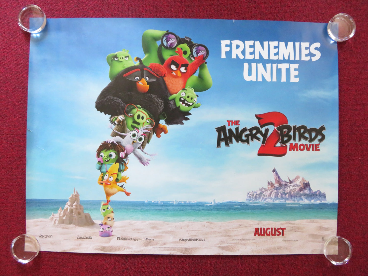 THE ANGRY BIRDS MOVIE 2 UK QUAD (30"x 40") ROLLED POSTER JASON SUDEIKIS 2019