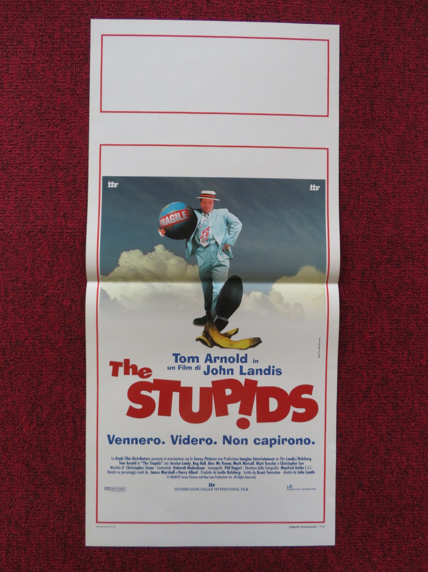 THE STUPIDS ITALIAN LOCANDINA POSTER JOHN LANDIS TOM ARNOLD 1996