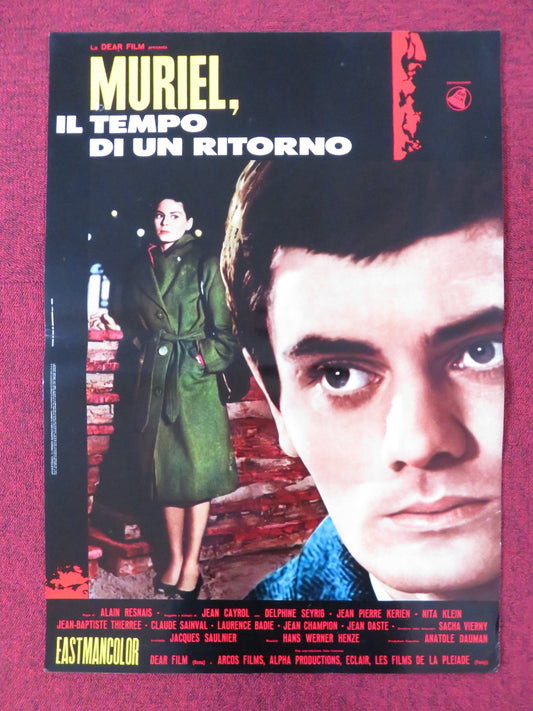 MURIEL - D ITALIAN FOTOBUSTA POSTER DELPHINE SEYRIG JEAN-PIERRE KERIEN 1963