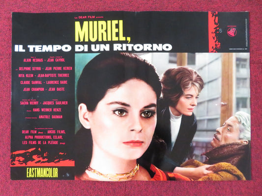 MURIEL - E ITALIAN FOTOBUSTA POSTER DELPHINE SEYRIG JEAN-PIERRE KERIEN 1963