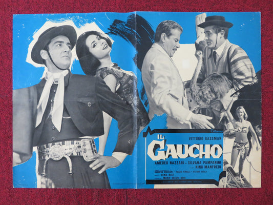 IL GAUCHO ITALIAN FOTOBUSTA POSTER VITTORIO GASSMAN AMEDEO NAZZARI 1964