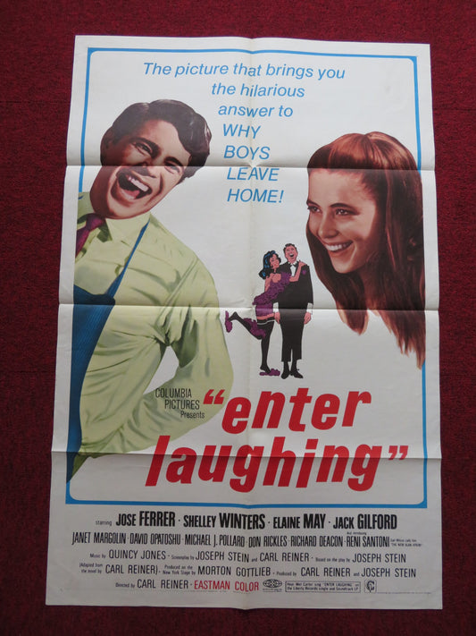 ENTER LAUGHING FOLDED US ONE SHEET POSTER JOSE FERRER SHELLEY WINTERS 1967