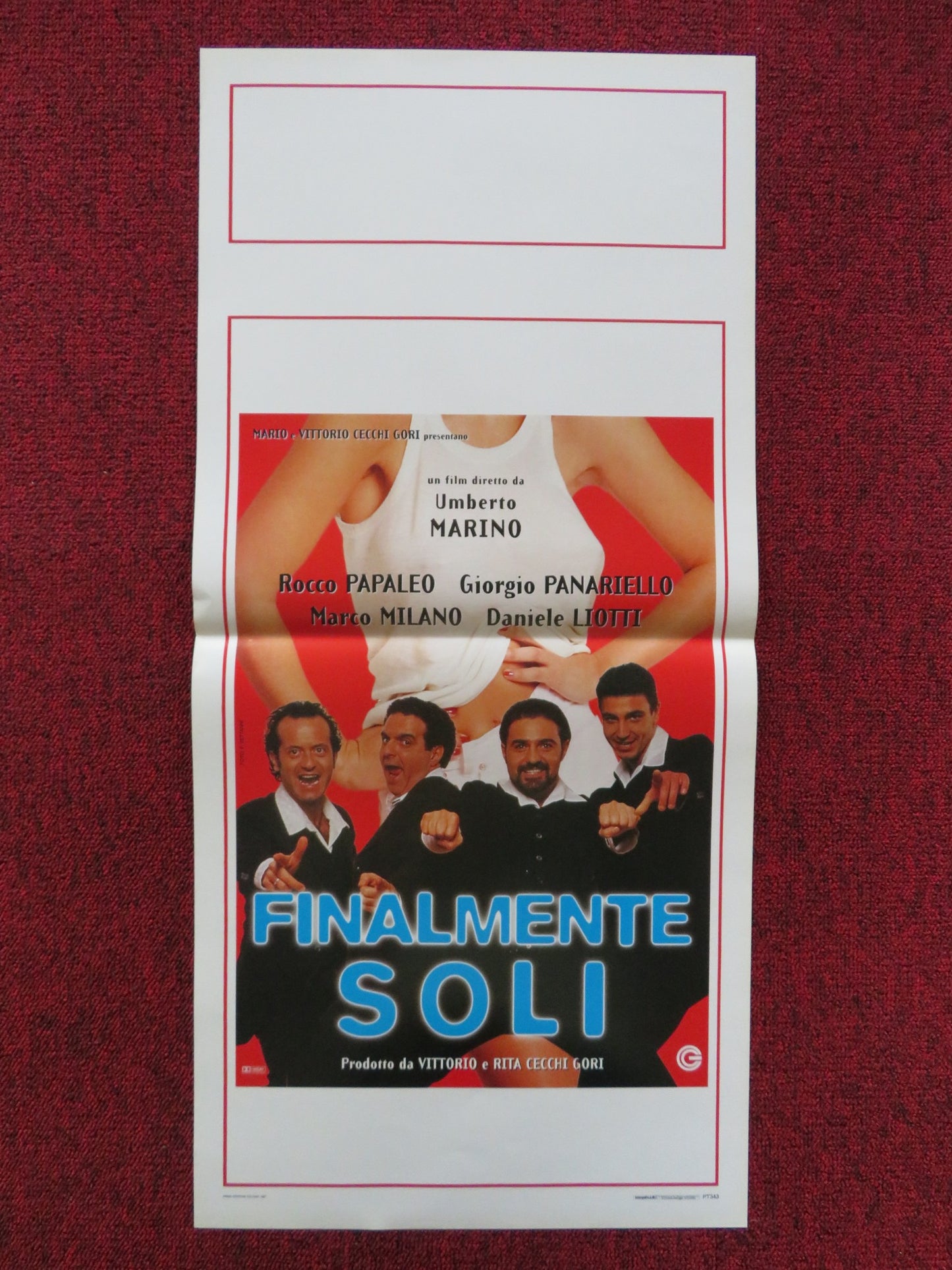 FINALMENTE SOLI ITALIAN LOCANDINA POSTER ROCCO PAPALEO GIORGIO PANARIELLO 1997