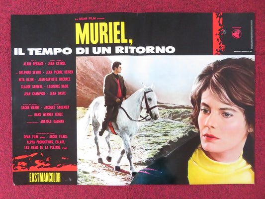 MURIEL - F ITALIAN FOTOBUSTA POSTER DELPHINE SEYRIG JEAN-PIERRE KERIEN 1963