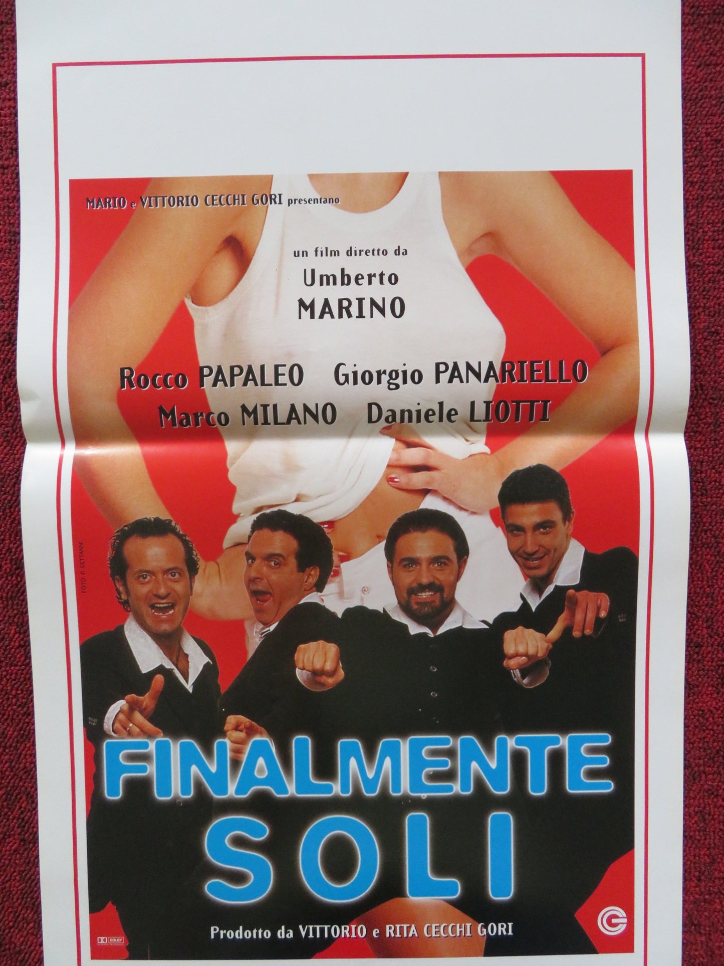 FINALMENTE SOLI ITALIAN LOCANDINA POSTER ROCCO PAPALEO GIORGIO PANARIELLO 1997