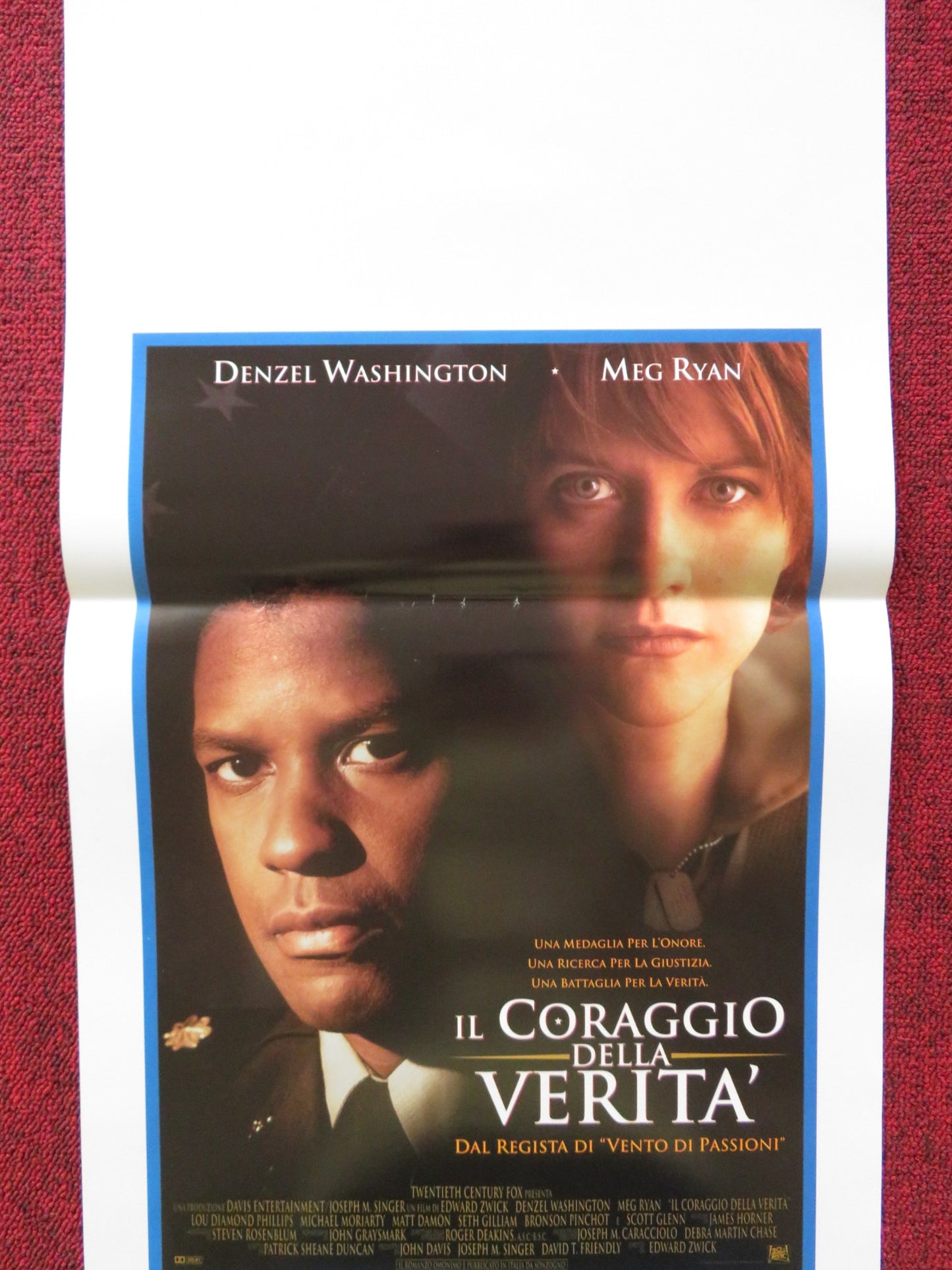 COURAGE UNDER FIRE ITALIAN LOCANDINA POSTER DEZEL WASHINGTON MEG RYAN 1997